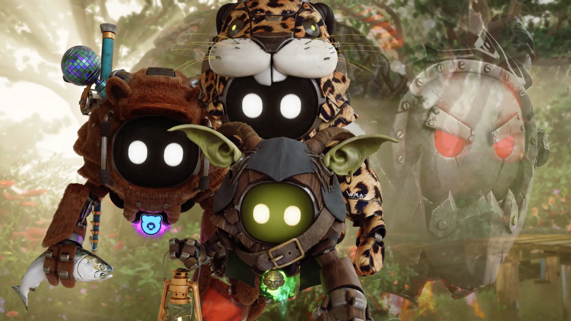 Group of customized Seekers gathered in a soft forest scene.