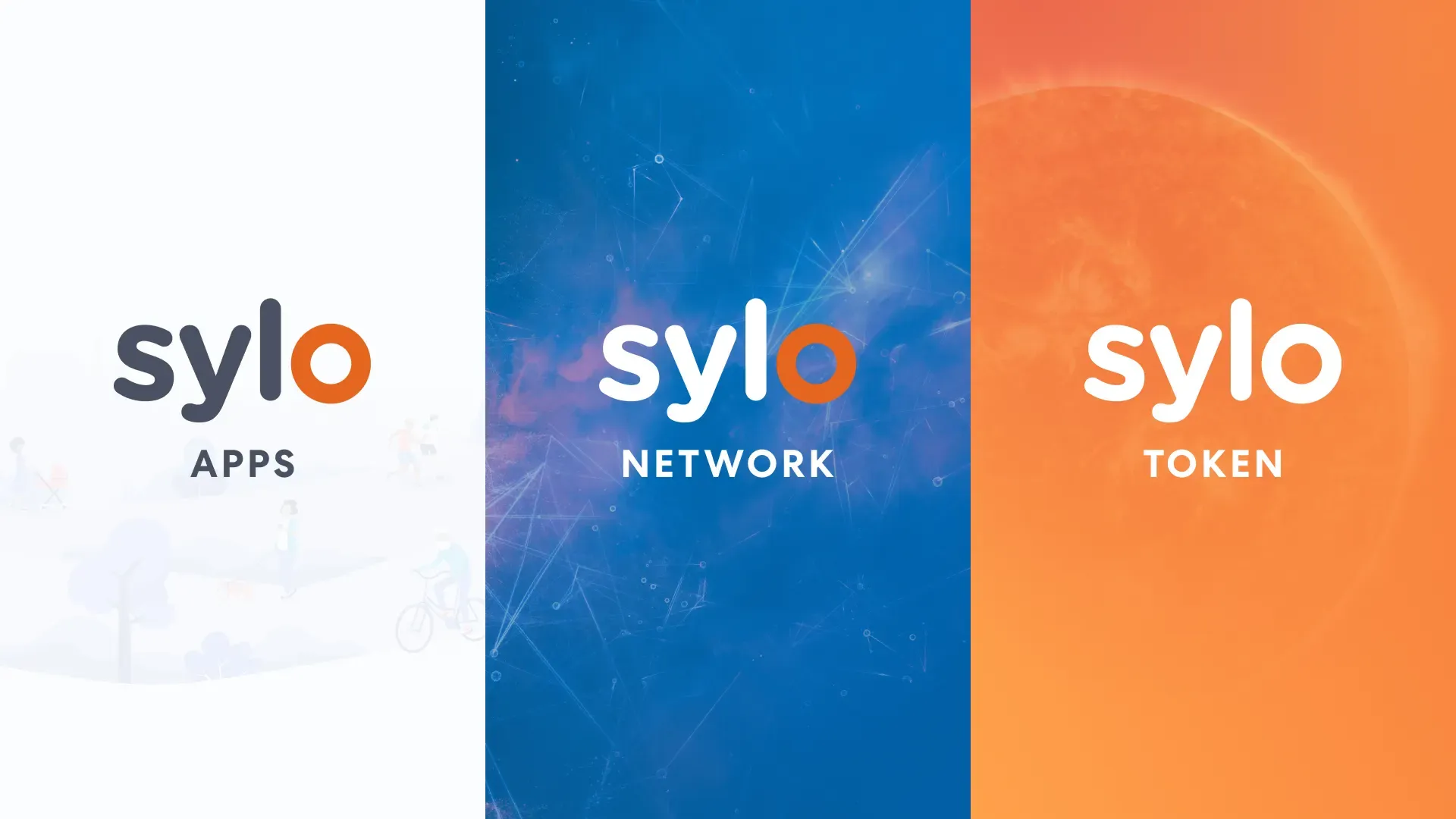 Sylo Apps, Network, and Token brand panels.